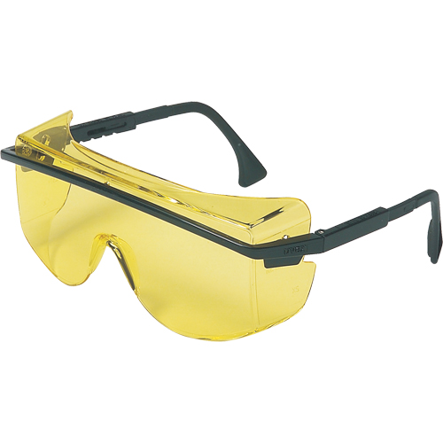 Lunettes de s&eacute;curit&eacute; Uvex Astrospec OTG 3001, Lentille Ambr&eacute;e, Anti-&eacute;gratignures, ANSI Z87+/R&eacute;pond ou surpasse la norme CSA Z94.3 Distribution Industrielle GC