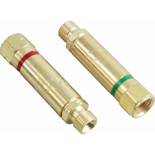 Antiretours pare-flammes - Oxy/gaz combustibles, Ensemble pour oxyg&egrave;ne-gaz combustible, Style pour adapteur de d&eacute;tendeur Distribution Industrielle GC