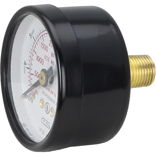 Manom&egrave;tres,  1-1/2", 0 - 4000 psi, Fixation arri&egrave;re, Analogique Distribution Industrielle GC