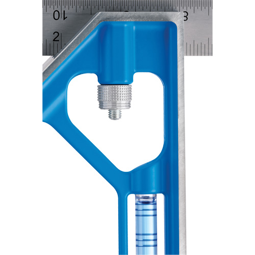 True Blue&reg; Combination Square, 12" L, 1/16" Graduations, Steel, Plain Distribution Industrielle GC