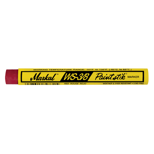 B&acirc;ton de peinture WS-3/8 Paintstik, B&acirc;ton plein, Rouge Distribution Industrielle GC