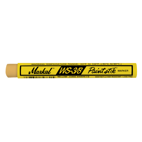 B&acirc;ton de peinture WS-3/8 Paintstik, B&acirc;ton plein, Jaune Distribution Industrielle GC