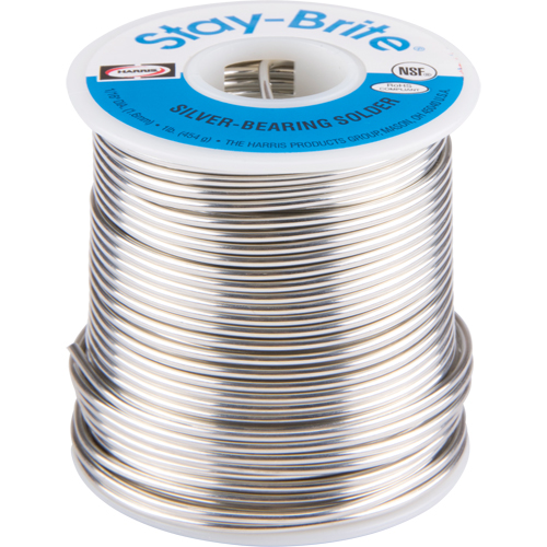 Stay-Brite&reg; Solders, Lead-Free, 96% Tin 4% Silver, Solid Core, 0.0625" Dia. Distribution Industrielle GC