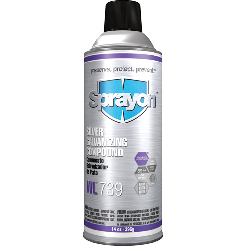 WL739 Silver Galvanizing Compound, Aerosol Can Distribution Industrielle GC