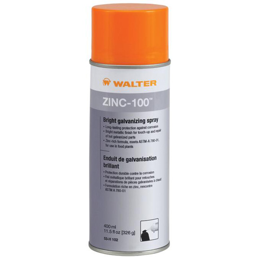 ZINC-100 Bright Galvanizing Spray, Aerosol Can Distribution Industrielle GC