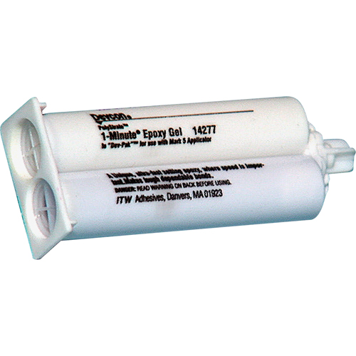 Adh&eacute;sif 1 minute, 50 ml, Cartouche double, Deux composants, Ambr&eacute;e Distribution Industrielle GC