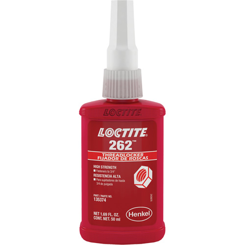 Threadlocker 262 , Red, High, 50 ml, Bottle Distribution Industrielle GC