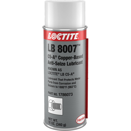 LB 8007 Copper Based Anti-Seize, 340 g, Aerosol Can, 1800°F (982°C) Max Temp. Distribution Industrielle GC