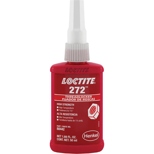 Threadlocker 272 High Temperature, Red, High, 50 ml, Bottle Distribution Industrielle GC