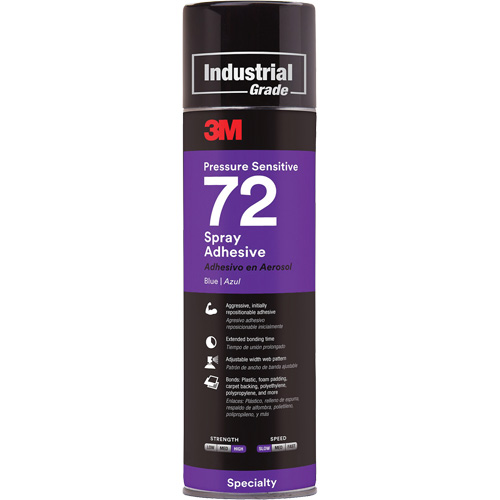 Adh&eacute;sifs autocollants 72, Bleu, Canette a&eacute;rosol Distribution Industrielle GC