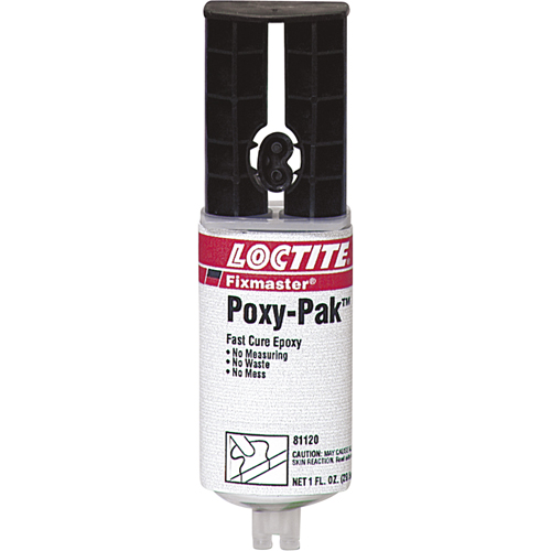 Adh&eacute;sif &agrave; s&eacute;chage rapide POXY PAK de Fixmaster, 92 g, Seringue, Deux composants, Translucide Distribution Industrielle GC