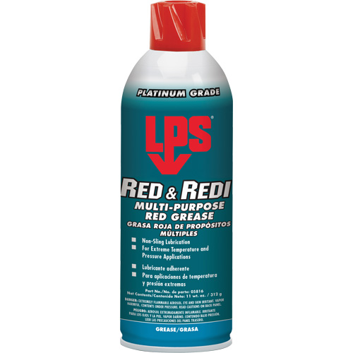Graisse rouge Red & Redi tout usage, 16 oz, Canette a&eacute;rosol Distribution Industrielle GC