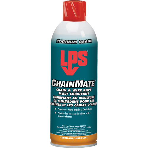 Lubrifiant pour chaînes & c&acirc;bles m&eacute;talliques Chainmate, Canette a&eacute;rosol Distribution Industrielle GC