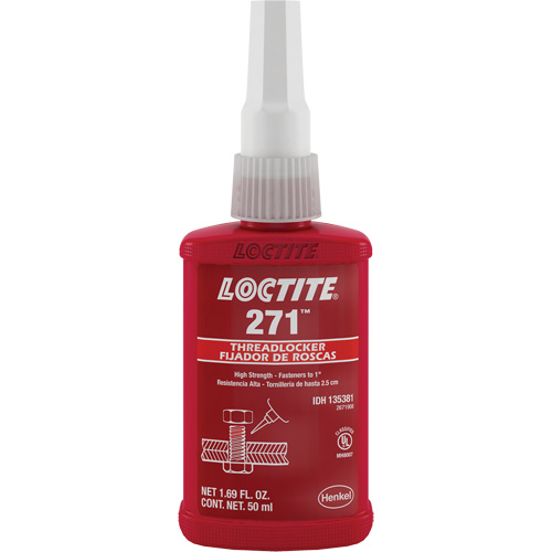 Compos&eacute; de blocage 271, Rouge, &eacute;lev&eacute;, 50 ml, Bouteille Distribution Industrielle GC