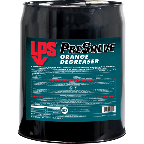 D&eacute;graissant orange PreSolve, Seau Distribution Industrielle GC