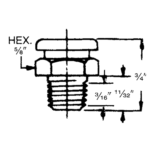 Standard Button Head Fitting, 1/8" PTF Thread Distribution Industrielle GC
