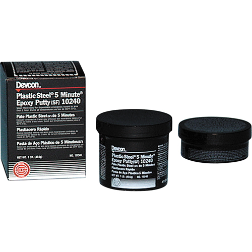 Mastic Plastic Steel 5 Minute, 1 lb, R&eacute;cipient Distribution Industrielle GC