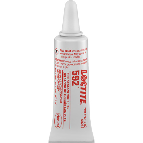 P&acirc;te d'&eacute;tanch&eacute;it&eacute; pour raccords filet&eacute;s &agrave; durcissement lent 592 PST, Tube, 6 ml, -54° C - 204° C/-65° F - 400° F Distribution Industrielle GC