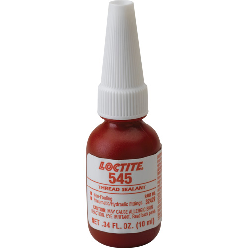 Thread Sealant 545 Hydraulic/Pneumatic Sealant, Bottle, 10 ml, -54° C - 149° C/-65° F - 300° F Distribution Industrielle GC