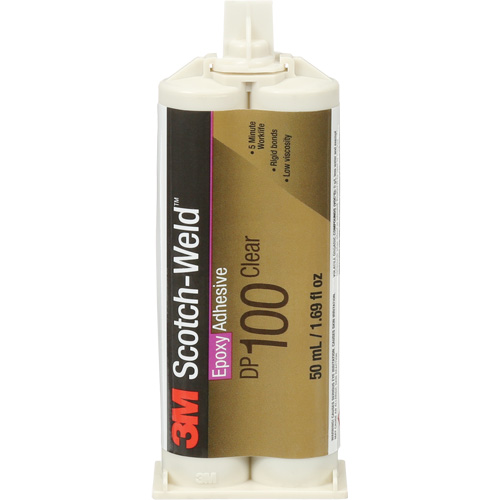 Adh&eacute;sif Scotch-Weld, 1,7 liq. oz., Cartouche double, Deux composants, Transparent Distribution Industrielle GC