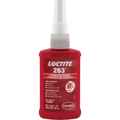 Compos&eacute; de blocage 263 s&eacute;chage rapide, Rouge, &eacute;lev&eacute;, 50 ml, Bouteille Distribution Industrielle GC