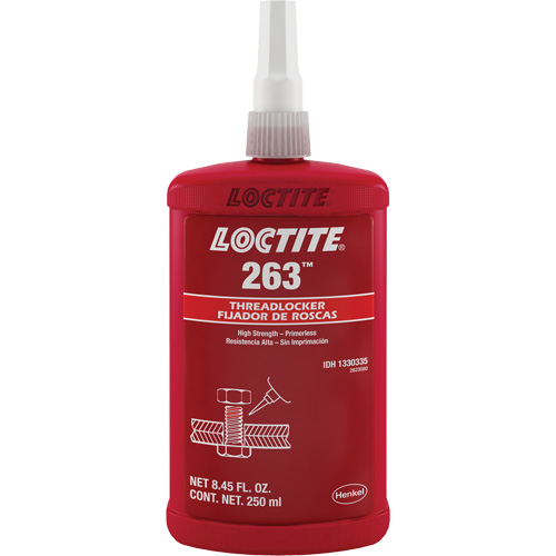 Compos&eacute; de blocage 263 s&eacute;chage rapide, Rouge, &eacute;lev&eacute;, 250 ml, Bouteille Distribution Industrielle GC