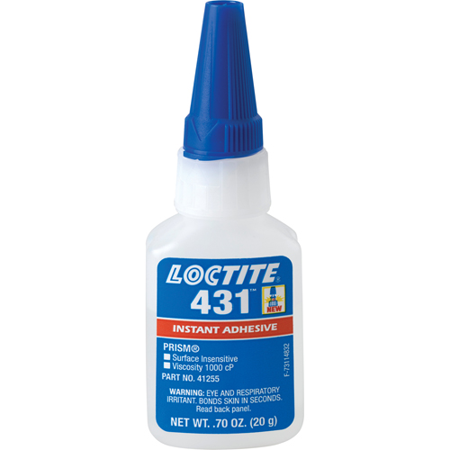 431 Surface Insensitive Instant Adhesive, Clear, Bottle, 20 g Distribution Industrielle GC