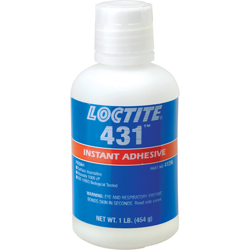431 Surface Insensitive Instant Adhesive, Clear, Bottle, 454 g Distribution Industrielle GC