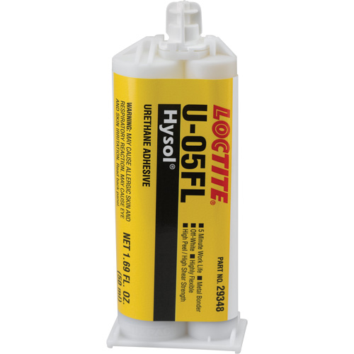 Adh&eacute;sif ur&eacute;thane Hysol U-05FL, Deux composants, Cartouche double, 90 g, Blanc cass&eacute; Distribution Industrielle GC