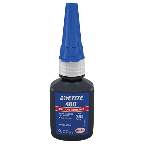 480 Instant Adhesive, Black, Tube, 20 g Distribution Industrielle GC