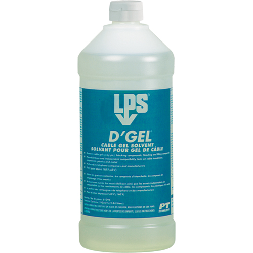 D'Gel&reg; Cable Gel Solvent, 32 oz., Bottle Distribution Industrielle GC