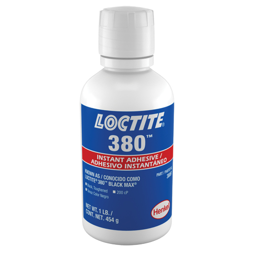 Adh&eacute;sif instantan&eacute; durci 380, Noir, Bouteille, 453 g Distribution Industrielle GC