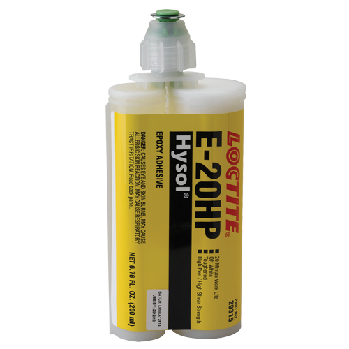 Adh&eacute;sifs structuraux &agrave; s&eacute;chage rapide E-20P, 200 ml, Cartouche double, Deux composants, Blanc Distribution Industrielle GC