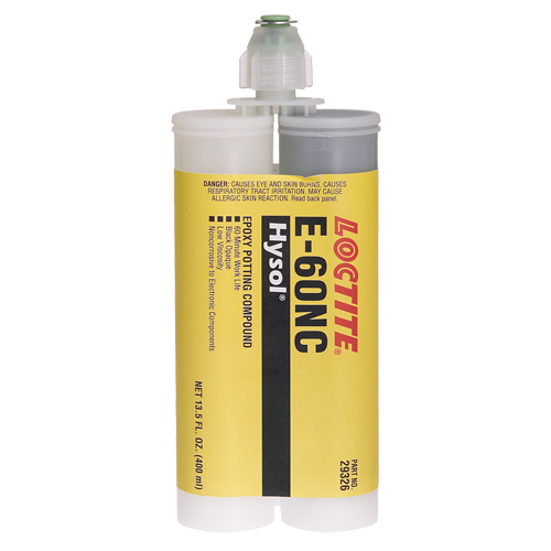E-60NC Electrically Non-Corrosive Structural Adhesives, 400 ml, Dual Cartridge, Two-Part, Black Distribution Industrielle GC