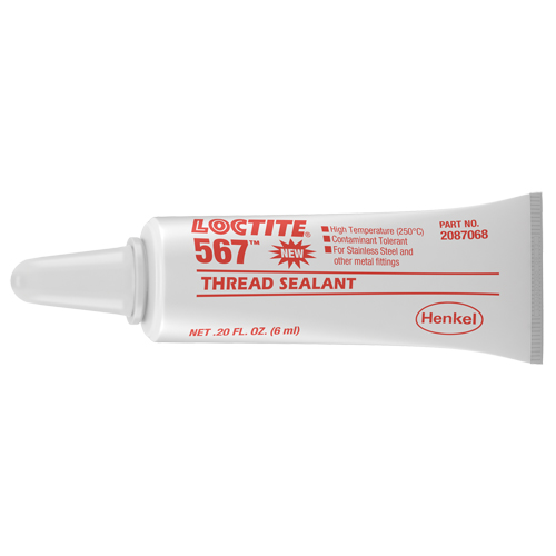 567 High Temperature Thread Sealant, Tube, 6 ml, -53.88° C - 204° C/-65° F - 400° F Distribution Industrielle GC