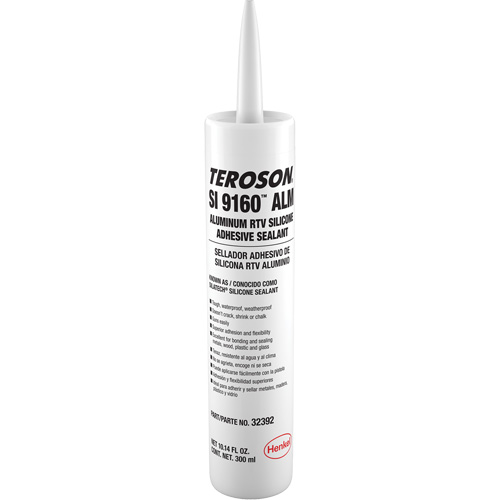 Scellant &agrave; la silicone Teroson SI 9160, Cartouche, Aluminium Distribution Industrielle GC