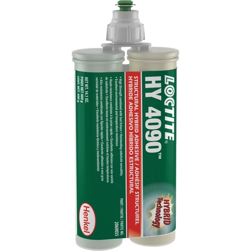 Adh&eacute;sif hybride pour r&eacute;parations structurales HY 4090, Deux composants, Cartouche double, 400 g, Blanc cass&eacute; Distribution Industrielle GC