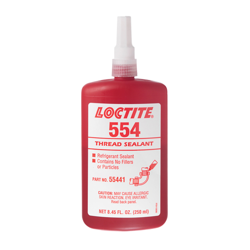 Produit d'&eacute;tanch&eacute;it&eacute; pour raccords filet&eacute;s 554, Bouteille, 10 ml, -53,89° C - 148,89° C/-65°F - 300°F Distribution Industrielle GC