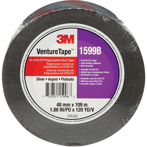 Ruban en polypropyl&egrave;ne Venture Tape 1599B, 3 mils, Argent, 48 mm (2") x 109,7 m (359,9') Distribution Industrielle GC