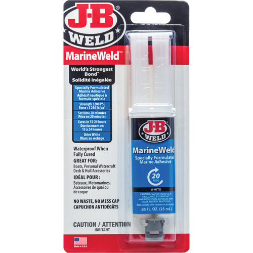 Adh&eacute;sif MarineWeld, 25 ml, Seringue, Deux composants, Blanc Distribution Industrielle GC