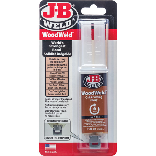 WoodWeld Adhesive, 25 ml, Syringe, Two-Part, Tan Distribution Industrielle GC