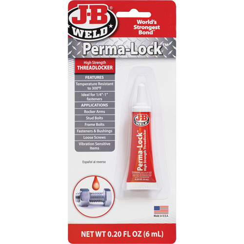 Compos&eacute; de blocage Perma-Lock, Rouge, &eacute;lev&eacute;, 6 ml, Tube Distribution Industrielle GC