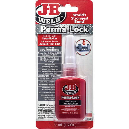 Compos&eacute; de blocage Perma-Lock, Rouge, &eacute;lev&eacute;, 36 ml, Bouteille Distribution Industrielle GC