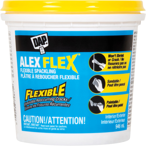 Pl&acirc;tre &agrave; reboucher flexible Alex Flex, 946 ml, Contenant en plastique Distribution Industrielle GC