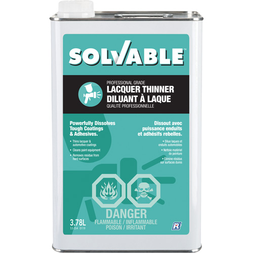 Professional Grade Lacquer Thinner, Rectangular Can, 3.78 L Distribution Industrielle GC