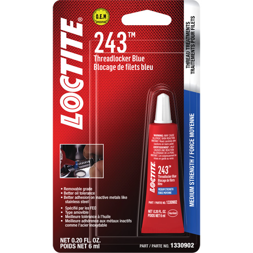 Compos&eacute; de blocage 243, Bleu, Moyen, 6 ml, Tube Distribution Industrielle GC