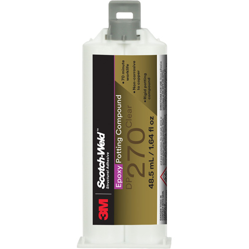 Mat&eacute;riau d'enrobement &eacute;poxyde Scotch-Weld, 1,7 liq. oz./48,5 ml, Cartouche double, Deux composants, Transparent Distribution Industrielle GC