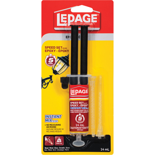 &eacute;poxy &agrave; s&eacute;chage rapide, 14 ml, &eacute;poxyde, Deux composants, Blanc cass&eacute; Distribution Industrielle GC