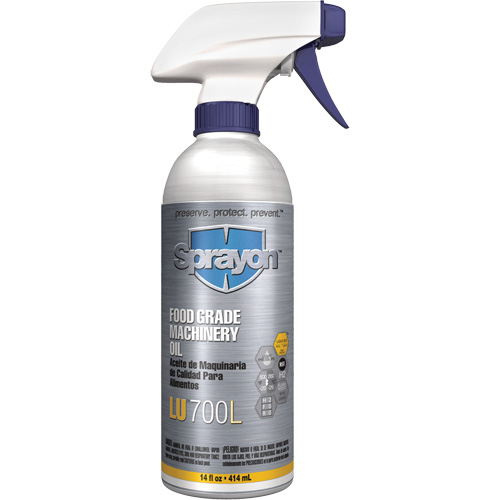 Huile &agrave; machine de cat&eacute;gorie alimentaire, 14 oz, Bouteille &agrave; g&acirc;chette Distribution Industrielle GC