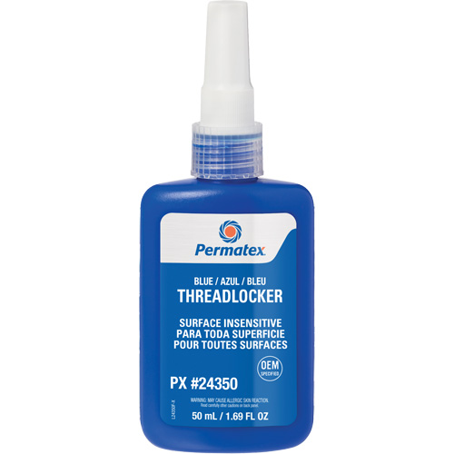 Surface Insensitive Threadlocker, Blue, High, 50 ml, Bottle Distribution Industrielle GC